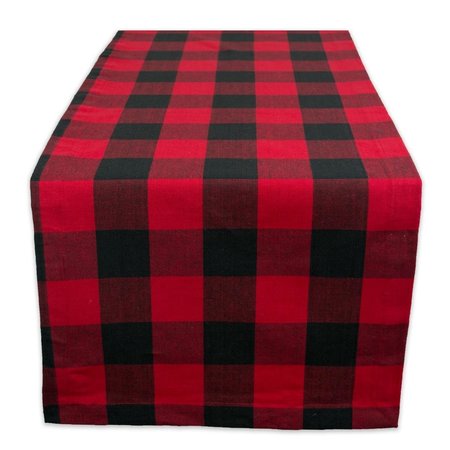 DESIGN IMPORTS 14 x 108 in. Red Buffalo Check Table Runner CAMZ36218